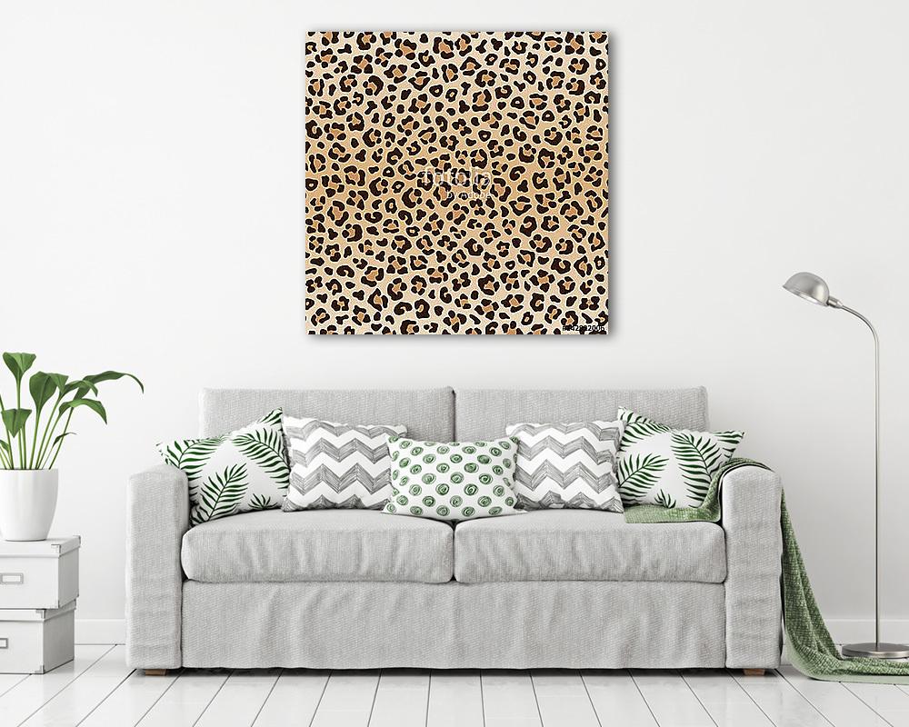 Seamless animal leopard pattern, vector (vászonkép) - vászonkép, falikép otthonra és irodába