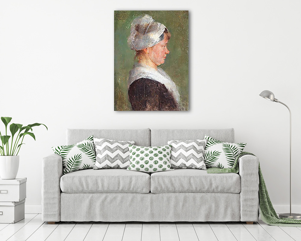 Lány portréja (keretezett kép) - vászonkép, falikép otthonra és irodába