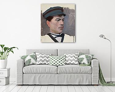 Sapkás férfi portréja (részlet) (vászonkép) - vászonkép, falikép otthonra és irodába