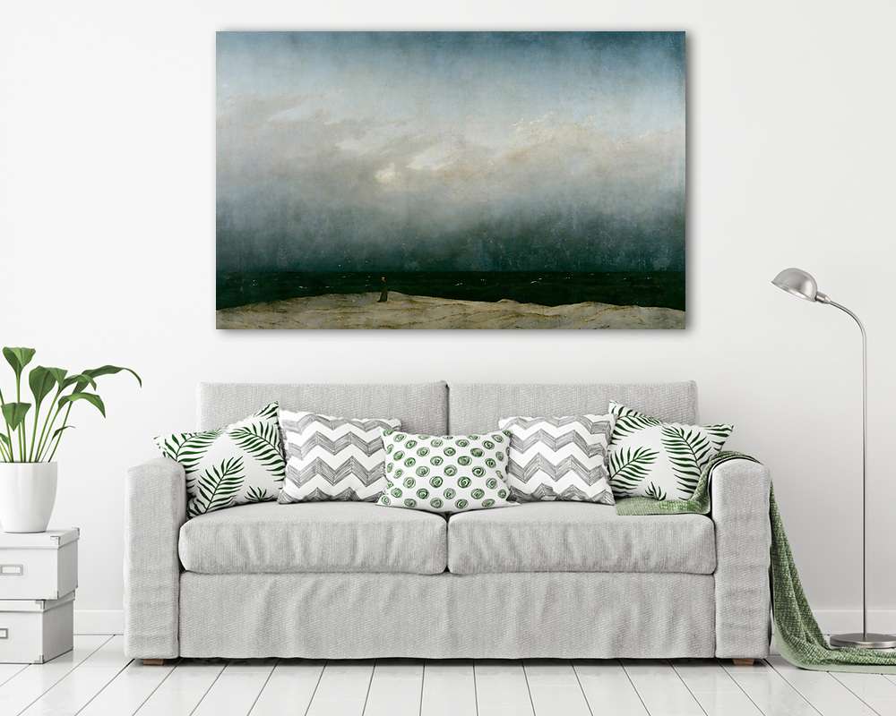 Szerzetes a tengerparton (vászonkép) - vászonkép, falikép otthonra és irodába