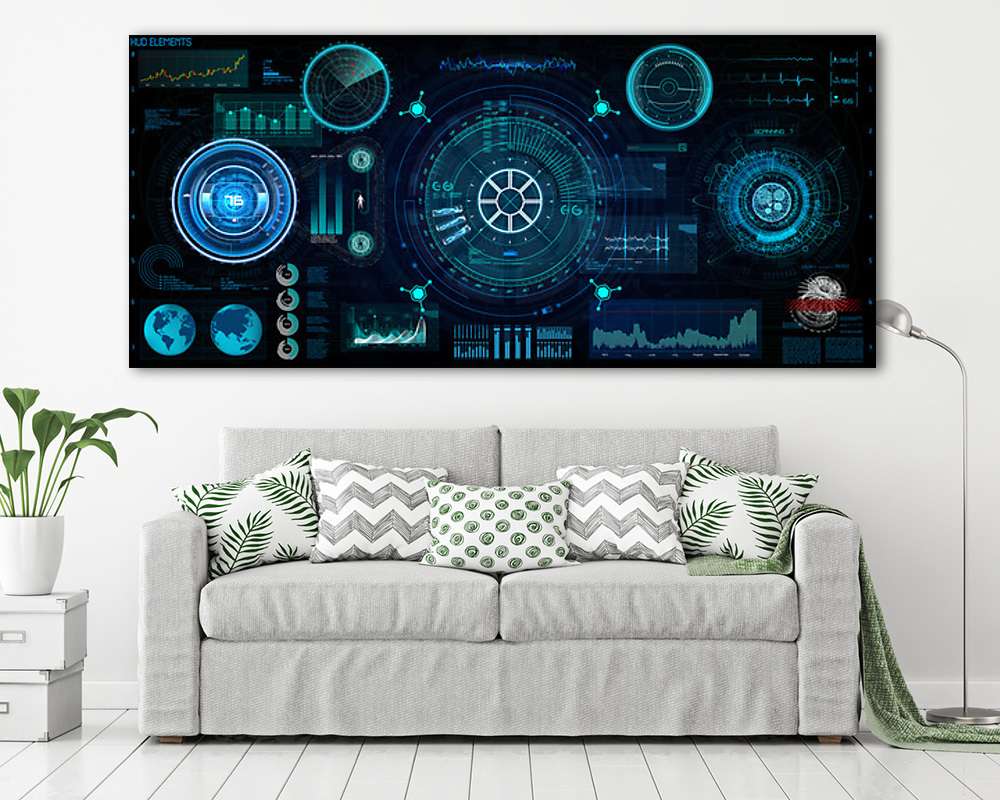 UFO kijelző (vászonkép) - vászonkép, falikép otthonra és irodába