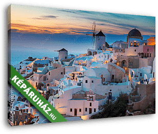 Oia este, Santorini - vászonkép 3D látványterv