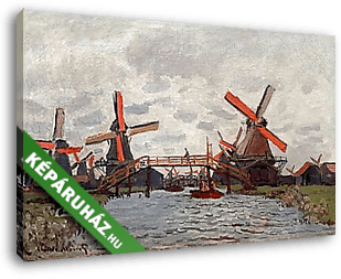 Szélmalmok Zaandam közelében (1871) - vászonkép 3D látványterv