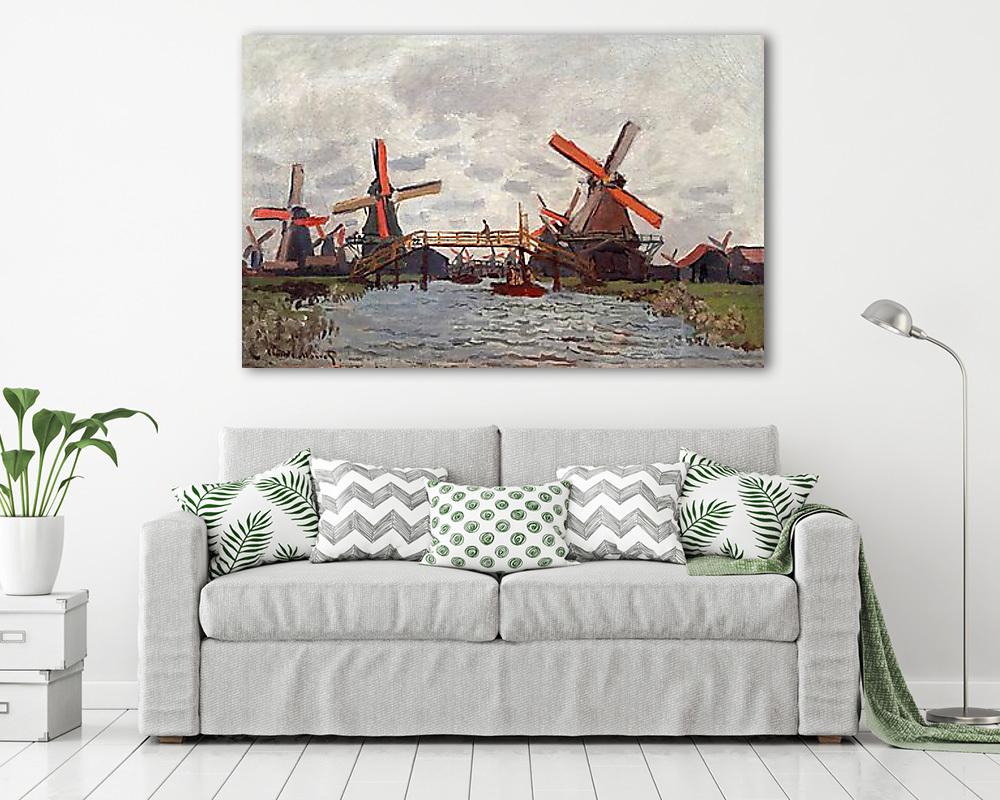 Szélmalmok Zaandam közelében (1871) - vászonkép, falikép vásárlás Szélmalmok Zaandam közelében (1871) (vászonkép) - vászonkép, falikép otthonra és irodába