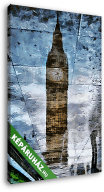 Londoni tükröződés - átdolgozás - vászonkép 3D látványterv