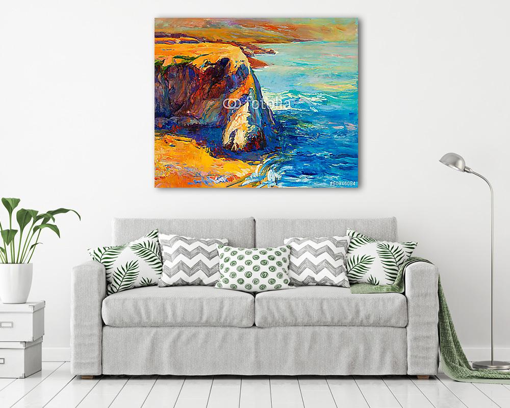 Az óceán és a sziklák (fotótapéta) - vászonkép, falikép otthonra és irodába