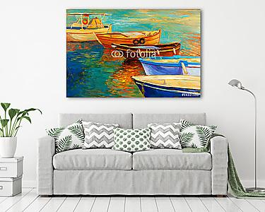 Csónakok (vászonkép) - vászonkép, falikép otthonra és irodába