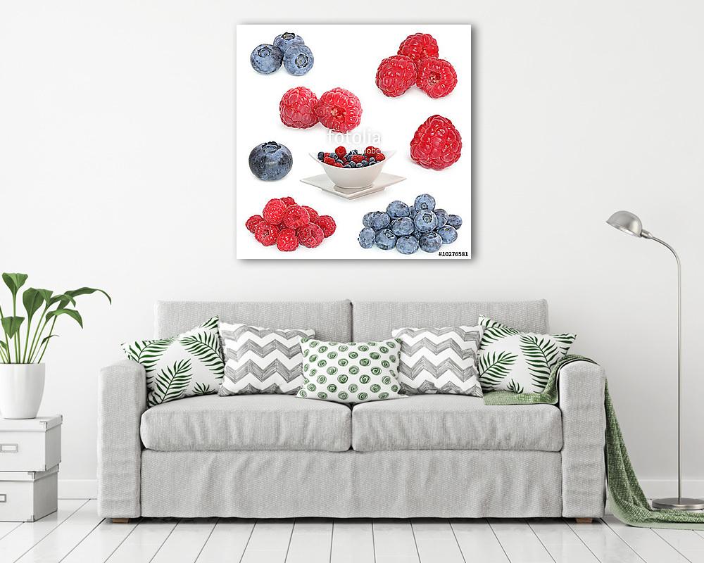 a málna és az áfonya keveredik (vászonkép) - vászonkép, falikép otthonra és irodába