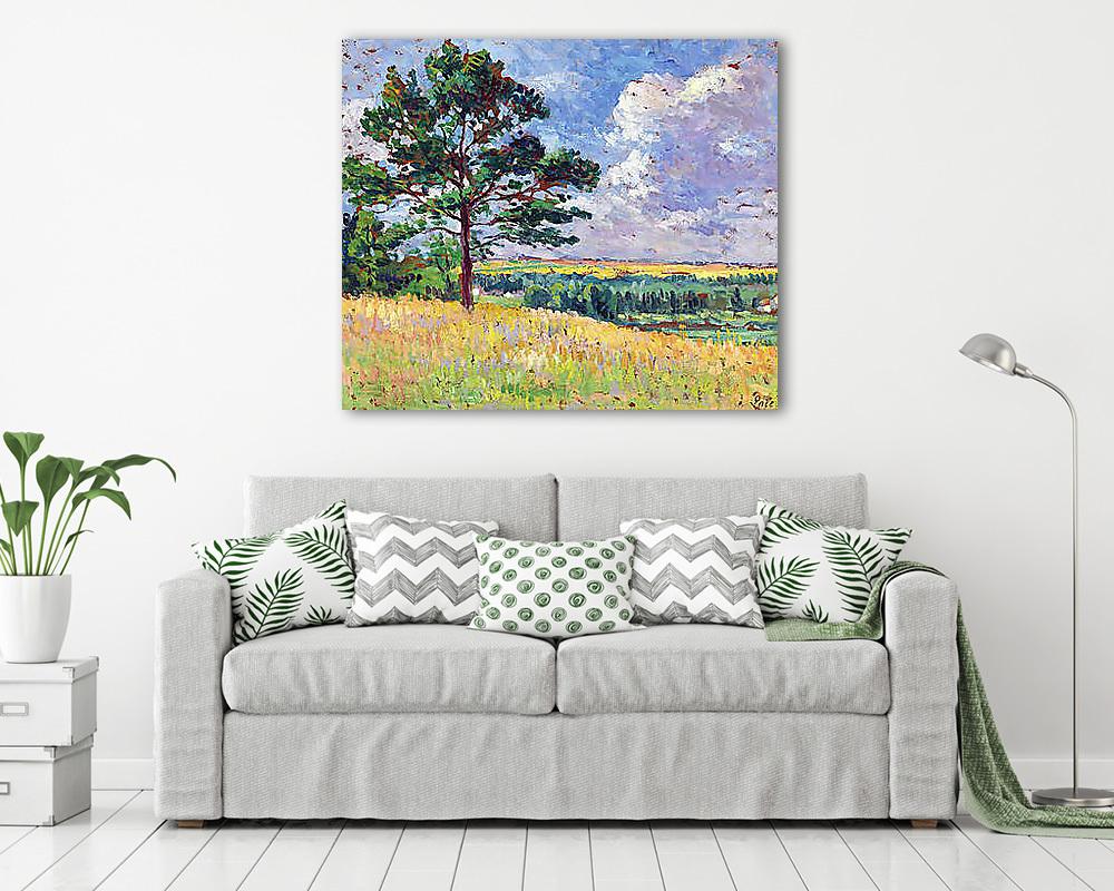 Mérévillii tájkép (többrészes kép) - vászonkép, falikép otthonra és irodába