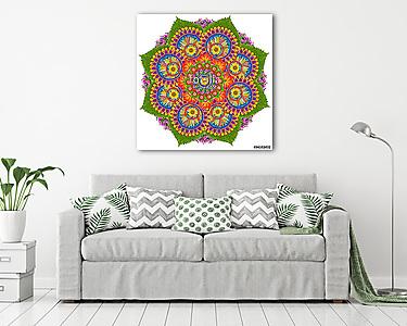 Sacred Lotus mandala symbol (vászonkép) - vászonkép, falikép otthonra és irodába