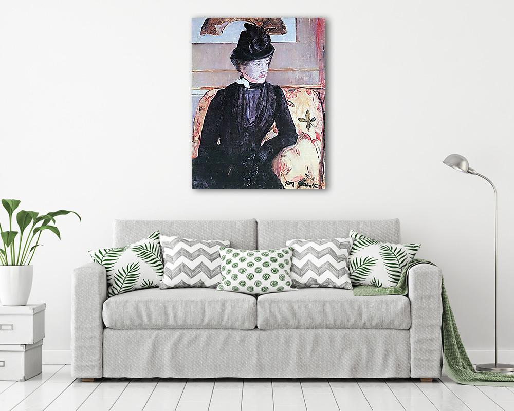 Fiatal nő feketében (többrészes kép) - vászonkép, falikép otthonra és irodába