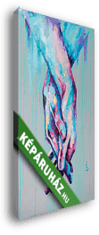 Kezek, függőleges, kékes háttéren - vászonkép 3D látványterv