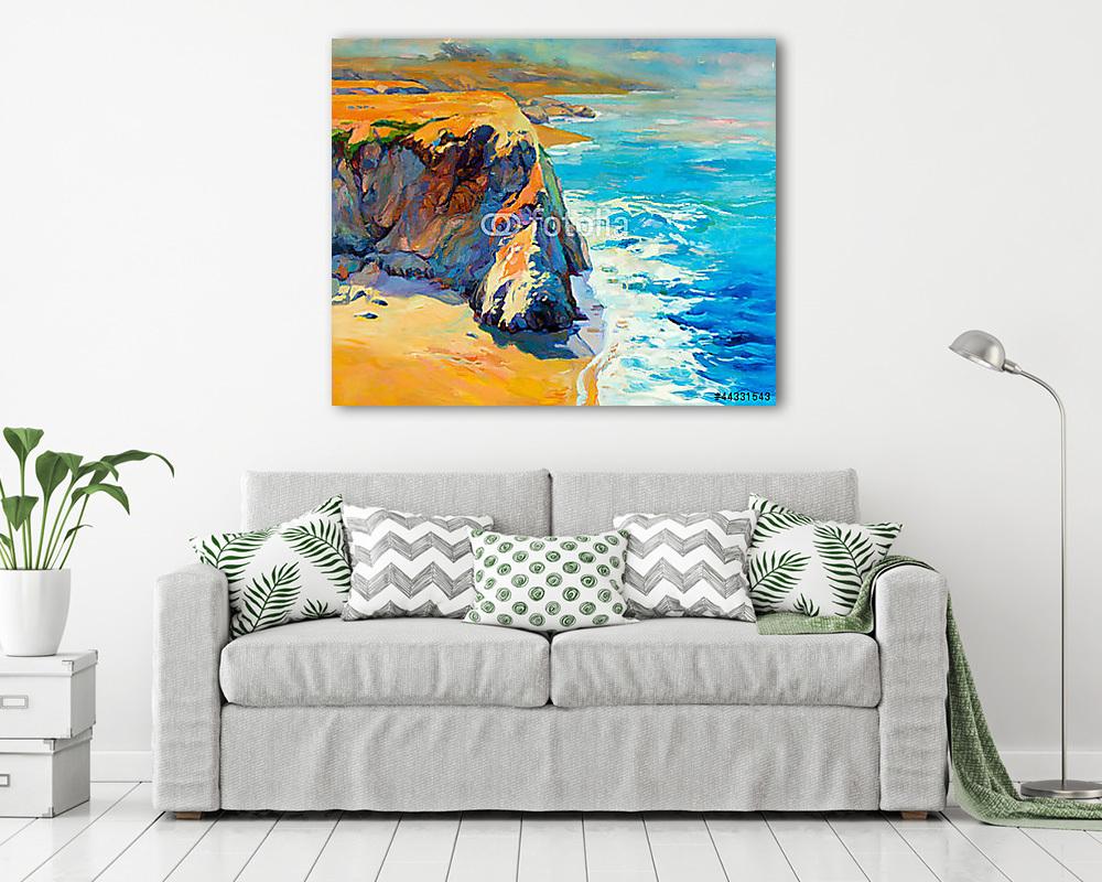 Az óceán és a sziklák (poszter) - vászonkép, falikép otthonra és irodába