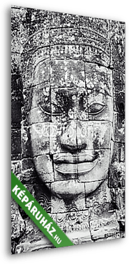 Részlet a kő arc a Bayon templom Angkor Wat - vászonkép 3D látványterv