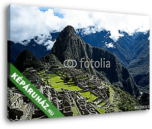 Machu Picchu, az ősi Inka város Andoknál, Peru - vászonkép 3D látványterv
