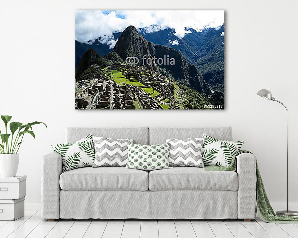 Machu Picchu, az ősi Inka város Andoknál, Peru - vászonkép, falikép vásárlás Machu Picchu, az ősi Inka város Andoknál, Peru (vászonkép) - vászonkép, falikép otthonra és irodába