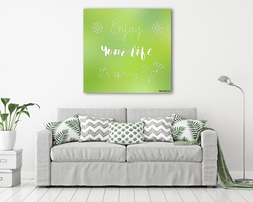 Élvezze életének minden pillanatát az elmosódott háttérzene fele (vászonkép) - vászonkép, falikép otthonra és irodába
