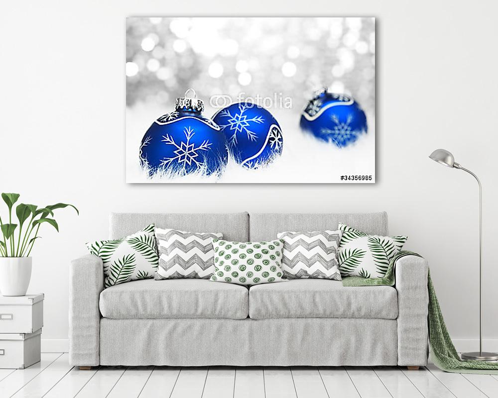 karácsonyi labda absztrakt háttérvilágítással (vászonkép) - vászonkép, falikép otthonra és irodába