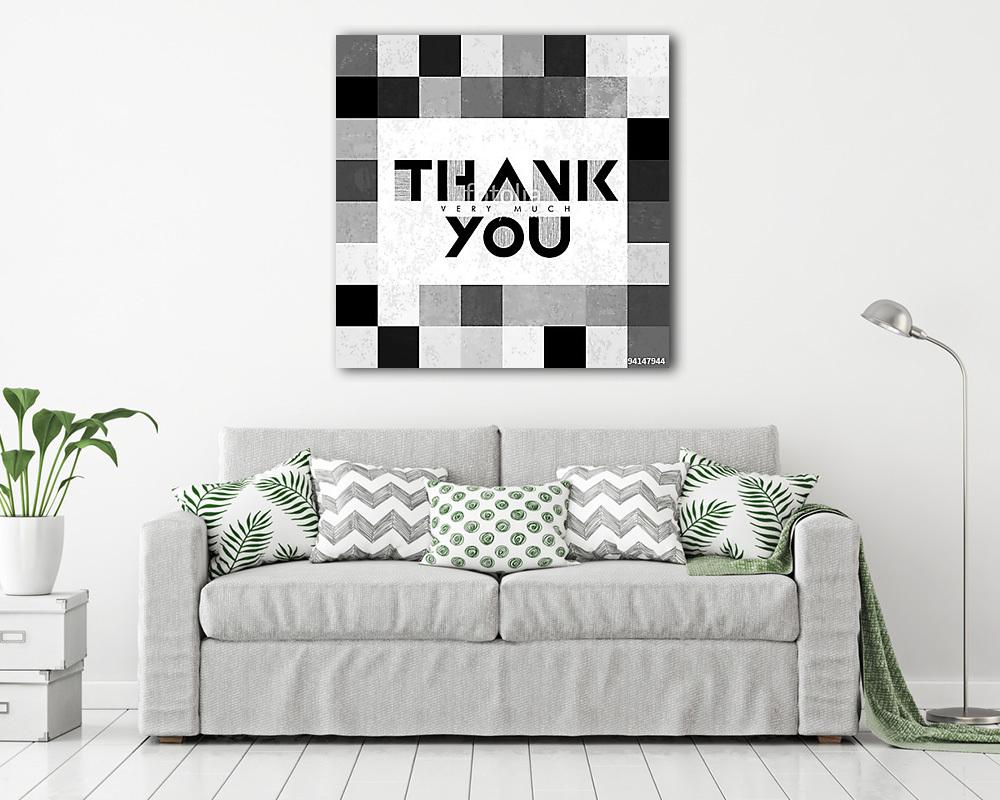 Nagyon szépen köszönjük a monokróm lapkák betűit. Grunge l (bögre) - vászonkép, falikép otthonra és irodába