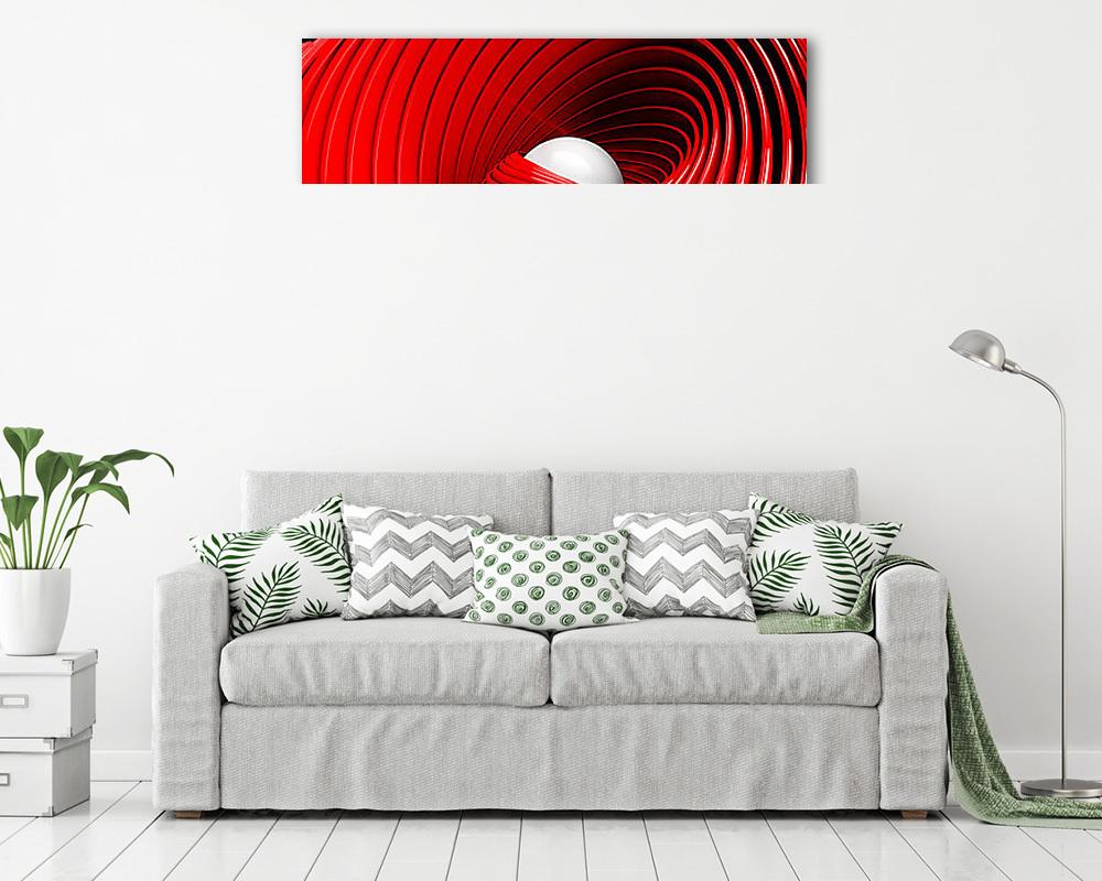 Absztrakt 3d spirál vagy piros tónusú (poszter) - vászonkép, falikép otthonra és irodába