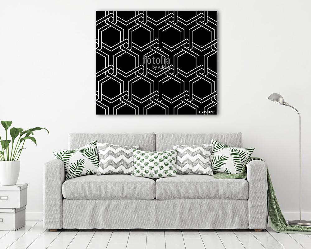 varrat nélküli geometriai minta (fotótapéta) - vászonkép, falikép otthonra és irodába