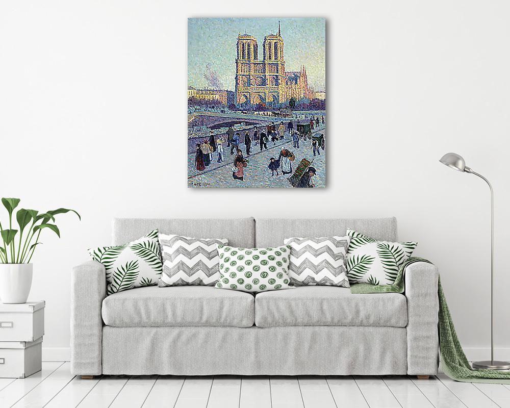 A Saint Michel rakpart és a Notre Dame (fotótapéta) - vászonkép, falikép otthonra és irodába