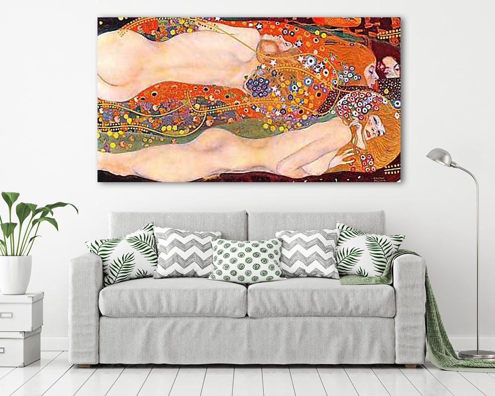 Vízikígyók II. (1906-1907) - színverzió 1, fekvő (vászonkép) - vászonkép, falikép otthonra és irodába