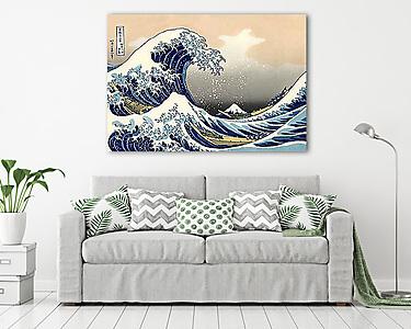 A nagy hullám Kanagavánál (átdolgozás) (vászonkép) - vászonkép, falikép otthonra és irodába
