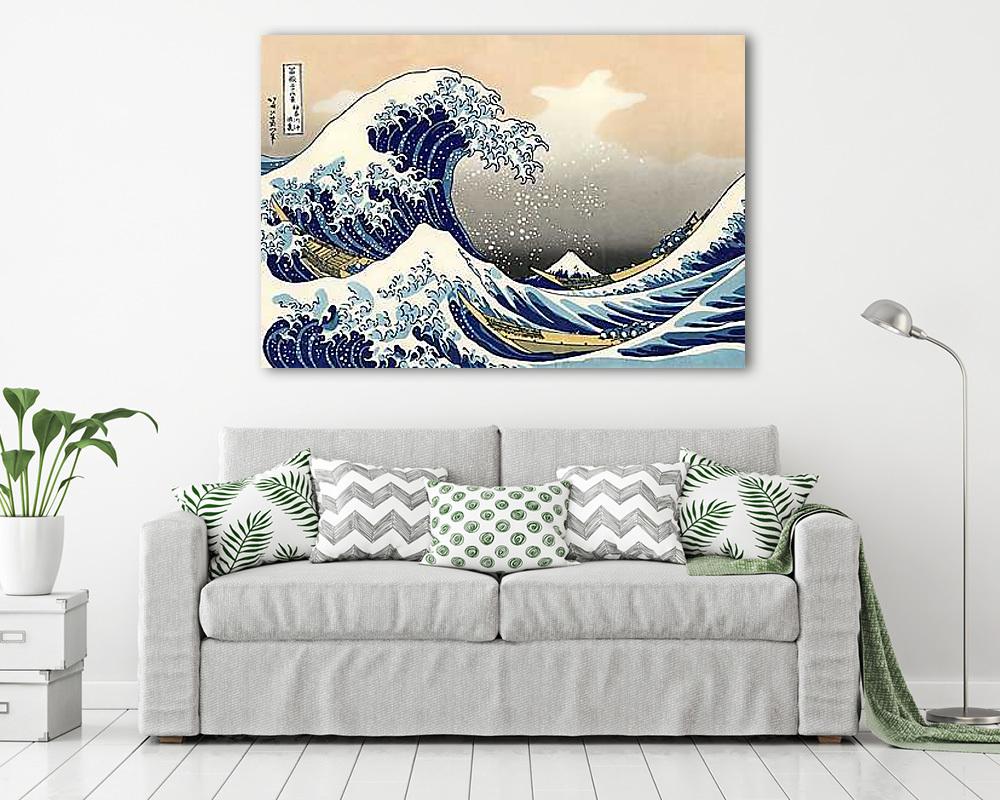 A nagy hullám Kanagavánál (átdolgozás) (vászonkép) - vászonkép, falikép otthonra és irodába