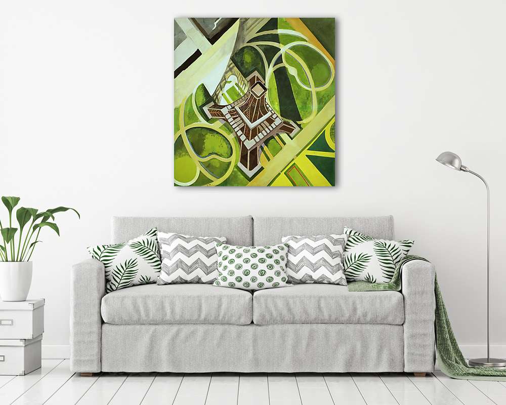  Az Eiffel torony felülnézetből (1922) (keretezett kép) - vászonkép, falikép otthonra és irodába