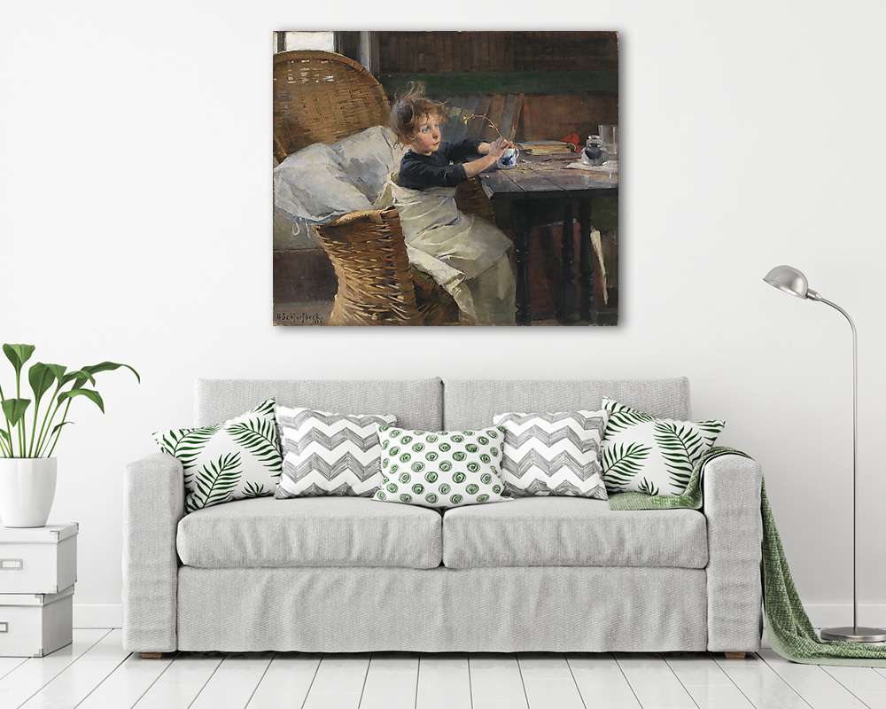 A lábadozó (1888) (keretezett kép) - vászonkép, falikép otthonra és irodába