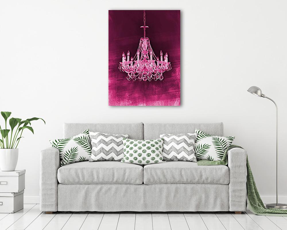 Csillár rózsaszínben I. (bögre) - vászonkép, falikép otthonra és irodába