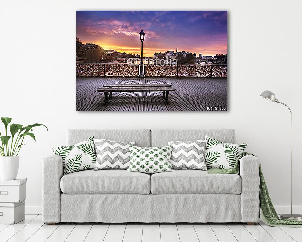 Pont des arts Paris France (bögre) - vászonkép, falikép otthonra és irodába