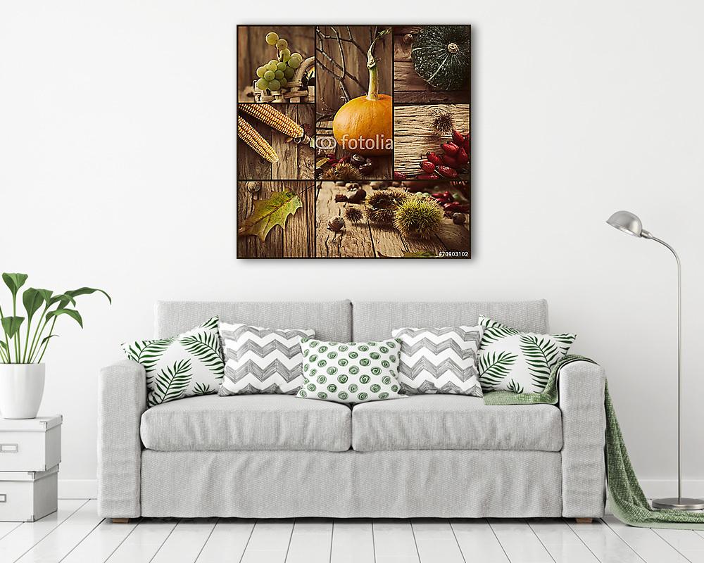 Őszi kollázs (vászonkép) - vászonkép, falikép otthonra és irodába