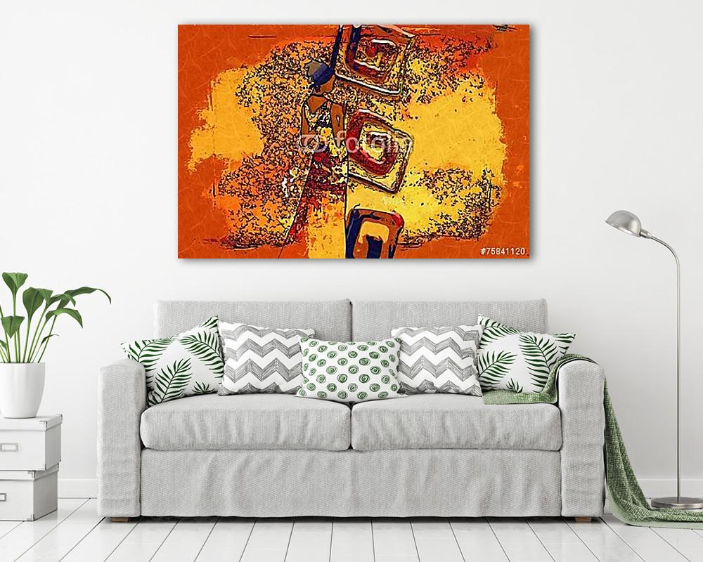 Afrika retro vintage stílusban (keretezett kép) - vászonkép, falikép otthonra és irodába