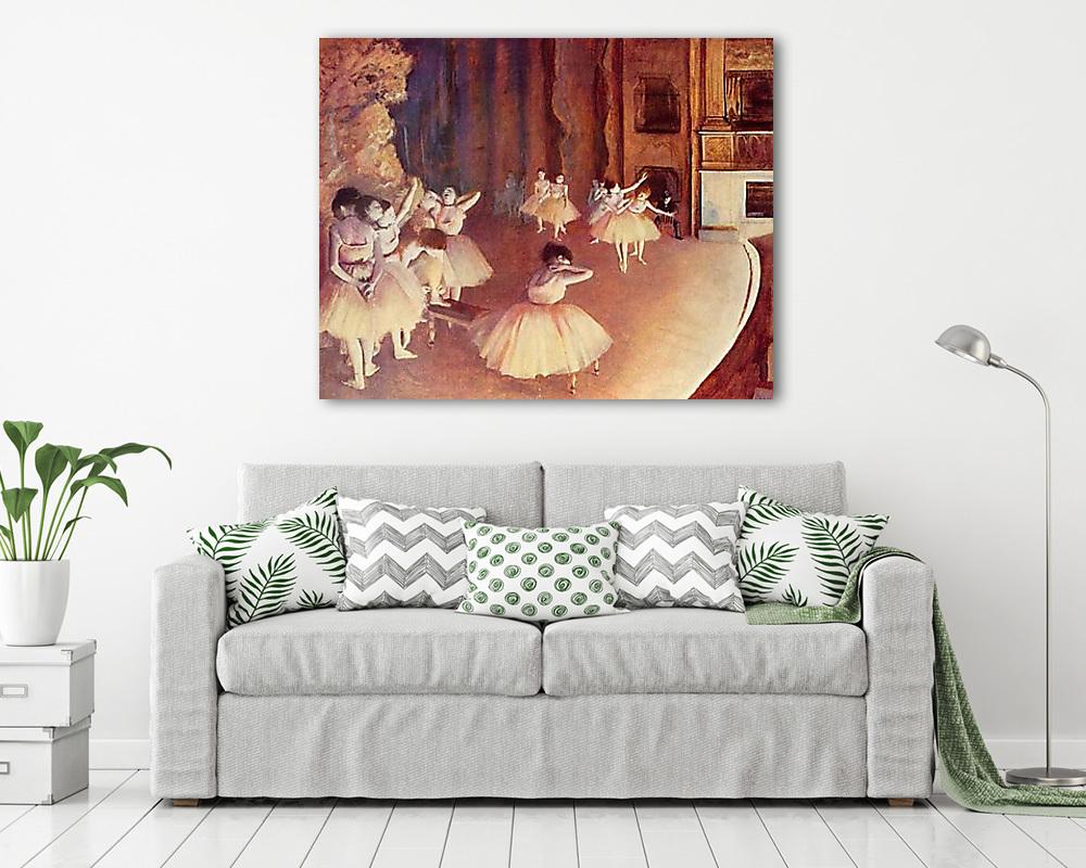Balett főpróba a színpadon (keretezett kép) - vászonkép, falikép otthonra és irodába