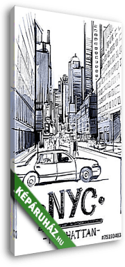 New York Manhattan - vászonkép 3D látványterv