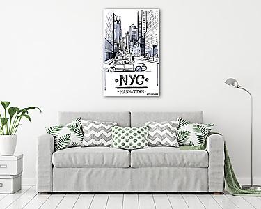 New York Manhattan (vászonkép) - vászonkép, falikép otthonra és irodába