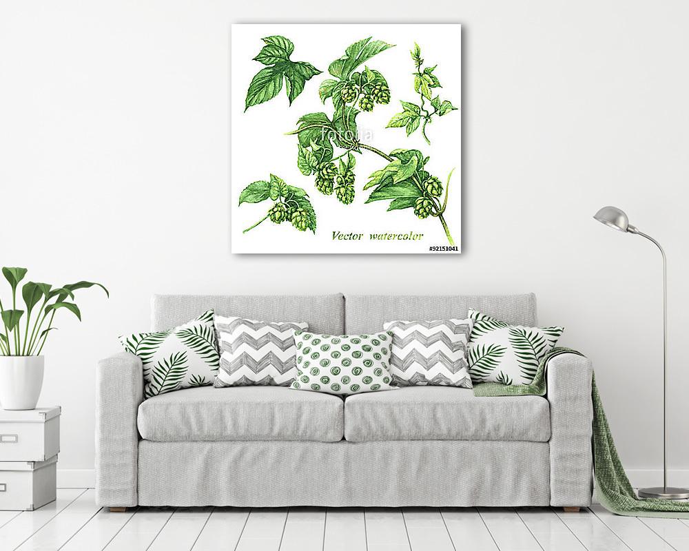 Branch of hops (vászonkép) - vászonkép, falikép otthonra és irodába