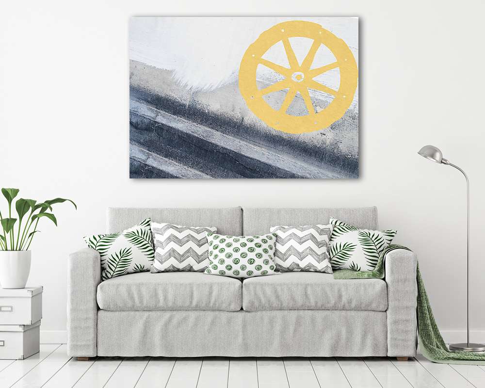 Absztrakt kerék motívumos kép vonalakkal - vászonkép, falikép vásárlás Absztrakt kerék motívumos kép vonalakkal (vászonkép) - vászonkép, falikép otthonra és irodába
