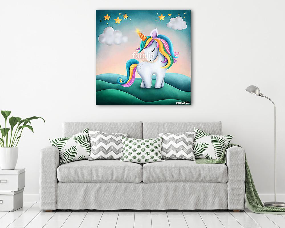 Mesés unikornis - vászonkép, falikép vásárlás Mesés unikornis (vászonkép) - vászonkép, falikép otthonra és irodába