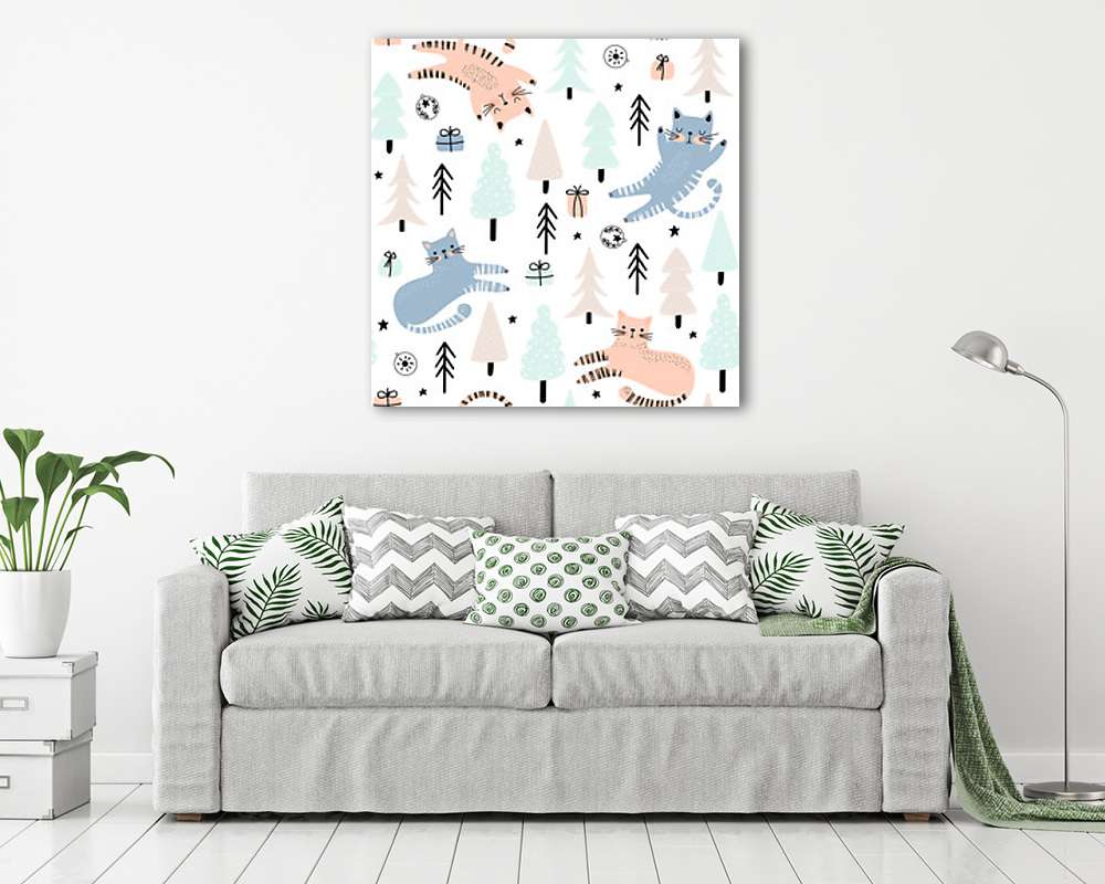 Cicó a rengetegben tapétaminta (poszter) - vászonkép, falikép otthonra és irodába