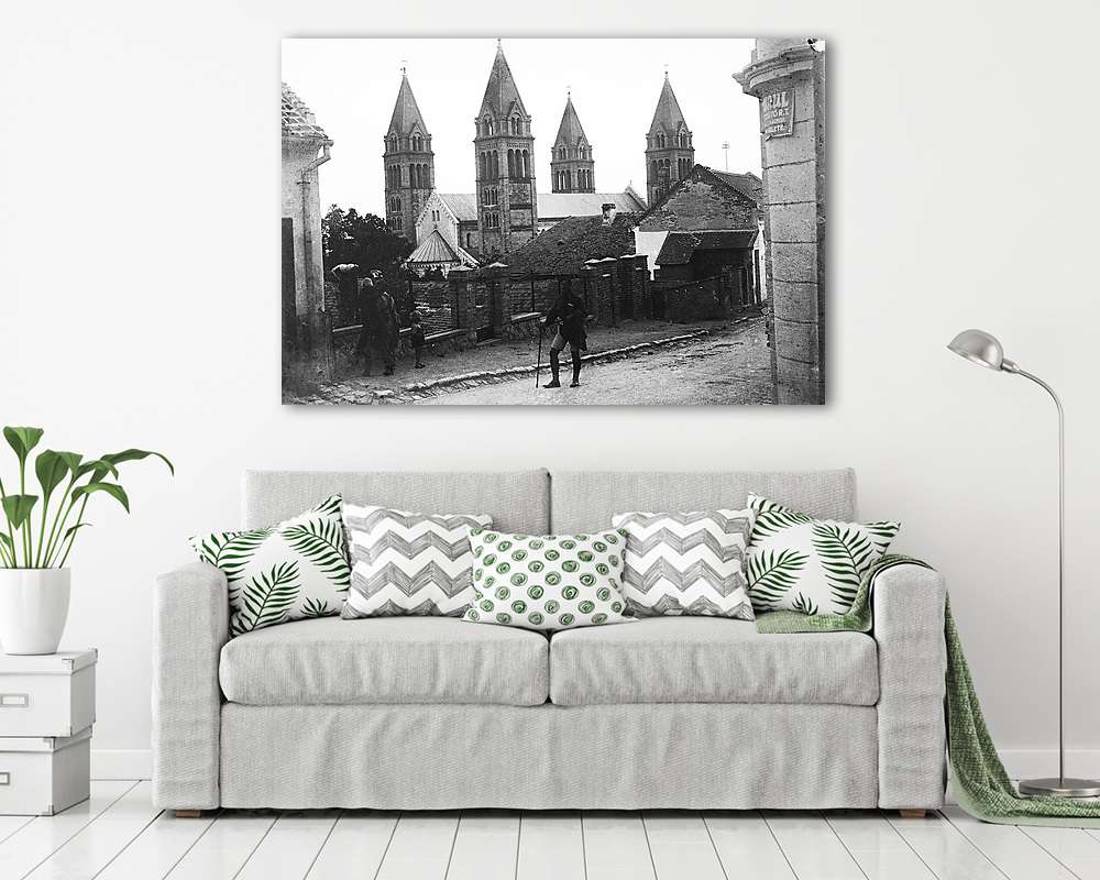 Pécs, Széchenyi tér (1956) - vászonkép, falikép vásárlás Pécs, Széchenyi tér (1956) (bögre) - vászonkép, falikép otthonra és irodába