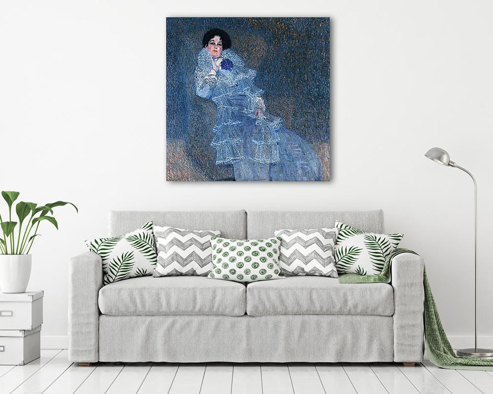 Marie Henneberg portréja (kékben) (vászonkép) - vászonkép, falikép otthonra és irodába