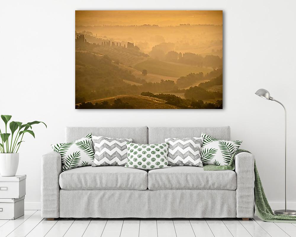 Toszkán hajnal 2. (poszter) - vászonkép, falikép otthonra és irodába