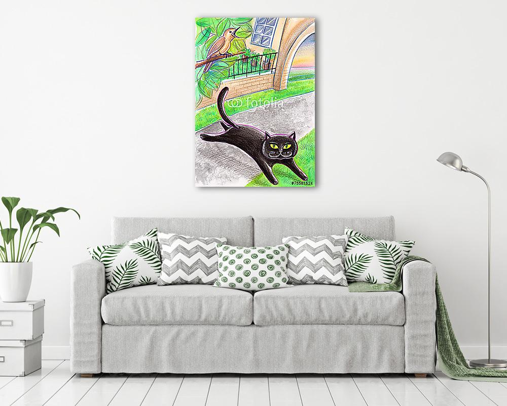 Macskajancsi lebukott - vászonkép, falikép vásárlás Macskajancsi lebukott (vászonkép) - vászonkép, falikép otthonra és irodába