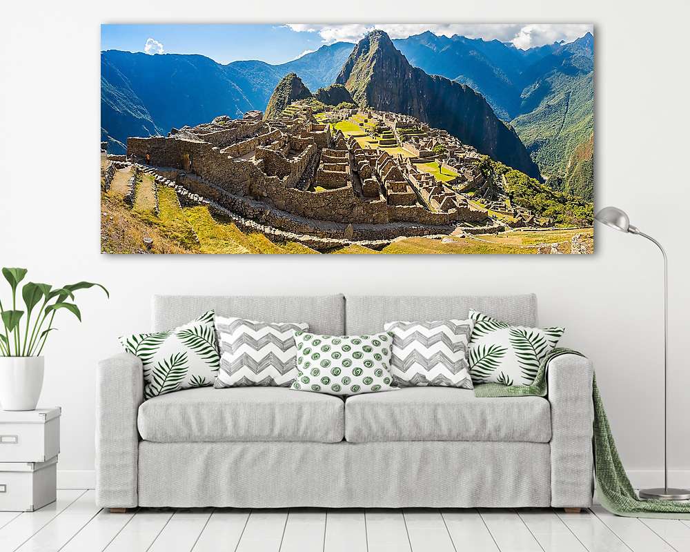 A titokzatos város panoráma - Machu Picchu, Peru, Amerika (fotótapéta) - vászonkép, falikép otthonra és irodába
