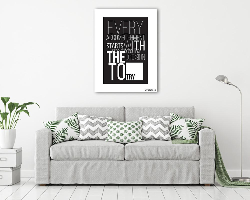 Motivációs poszter a jó kezdethez (vászonkép) - vászonkép, falikép otthonra és irodába