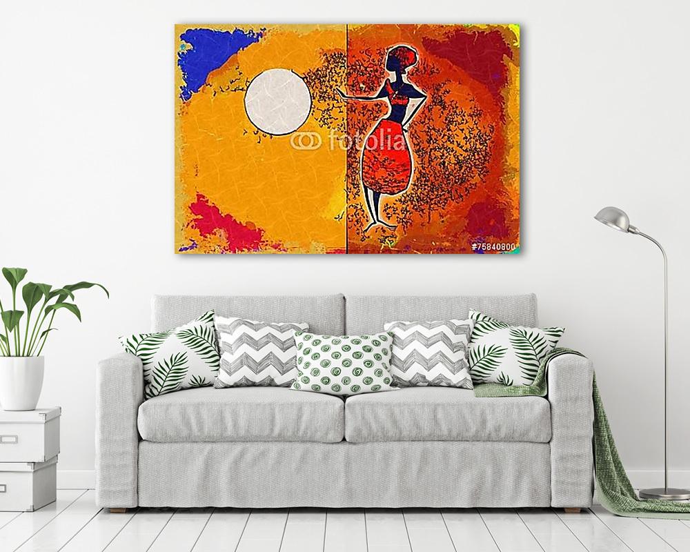 Afrika retro vintage stílusban (poszter) - vászonkép, falikép otthonra és irodába