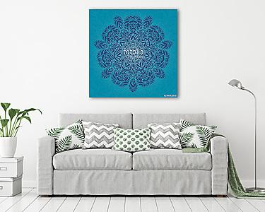 Hand drawn decorative mandala (vászonkép) - vászonkép, falikép otthonra és irodába